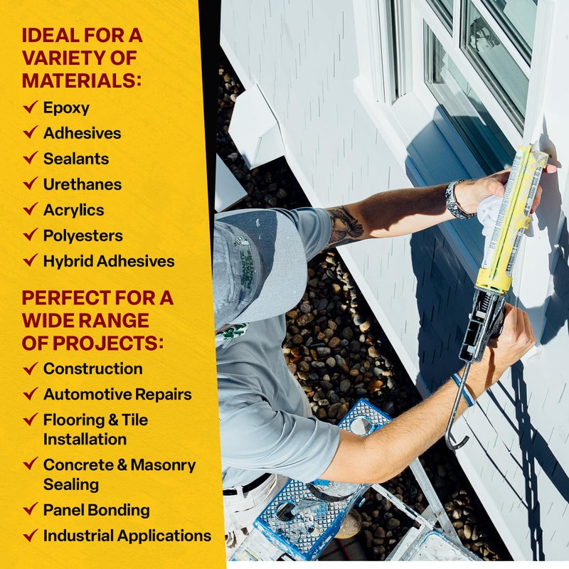 Dripless Brand CH200 Cradle Frame Hex Rod Caulk Gun | Dripless Metal Caulking Gun for 10oz Sealant and Adhesive Silicone Cartridges or Tubes | 10:1 Thrust Ratio | Contractor Grade - Image 5